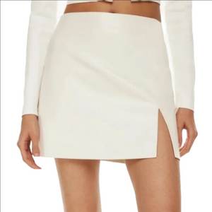 ARITZIA SUNDAY BEST Tatiana powder pink vegan leather mini skirt